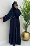 İNCİLİ ABAYA Lacivert